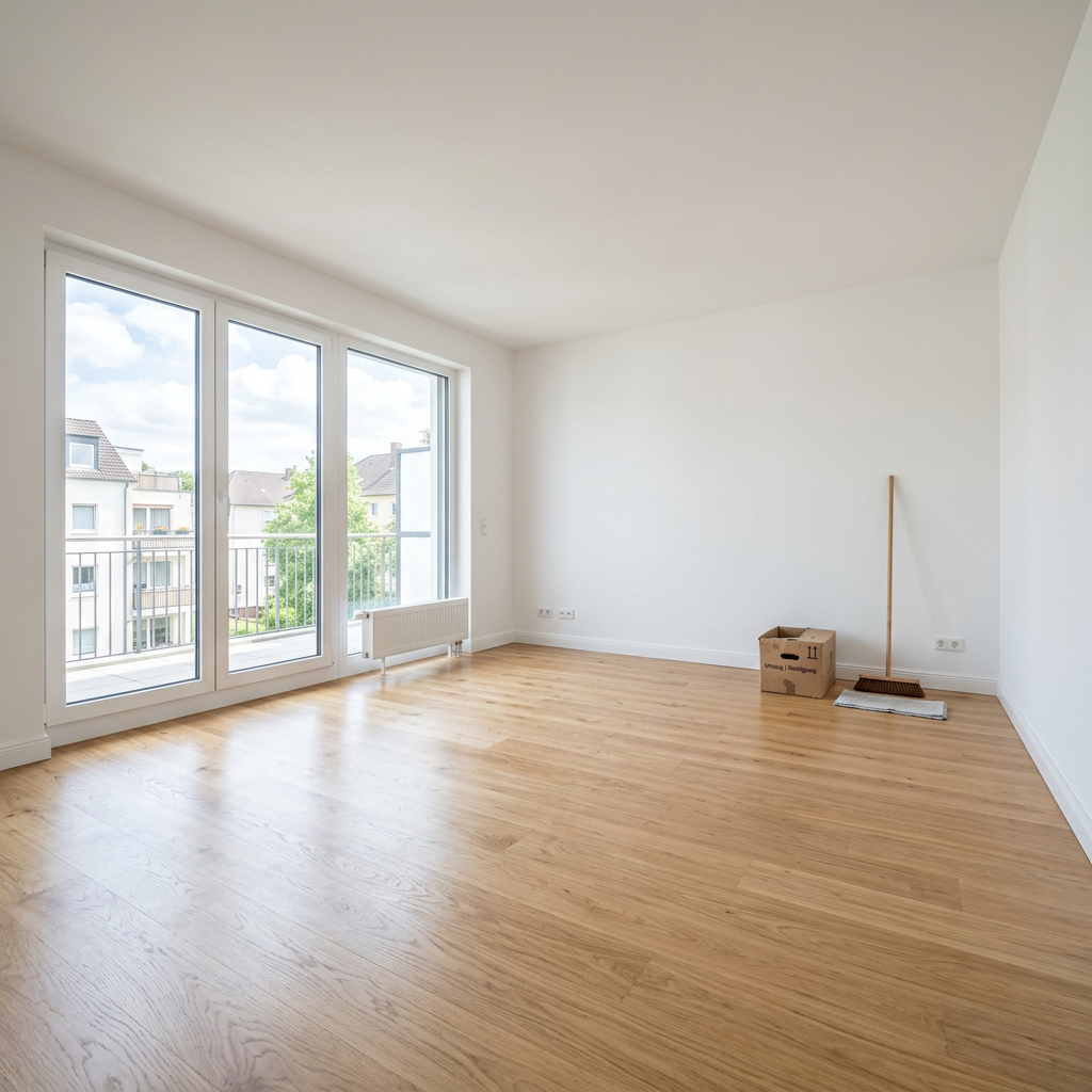 Leerer Raum nach Entrümpelung